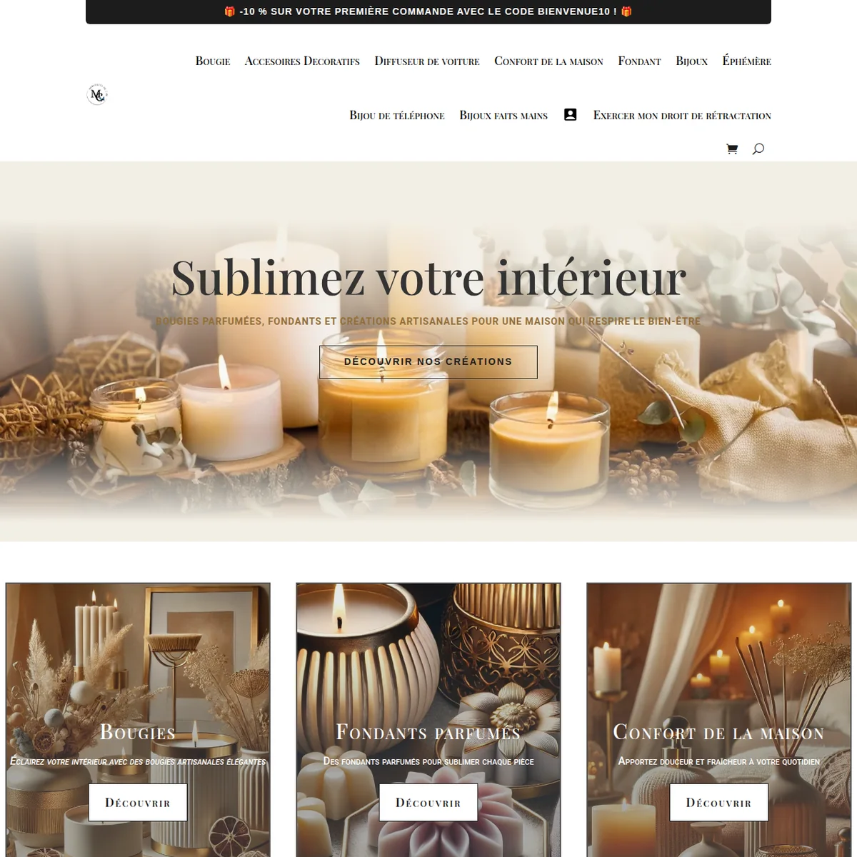 Site Merveilles de cire créé par Agence FTI